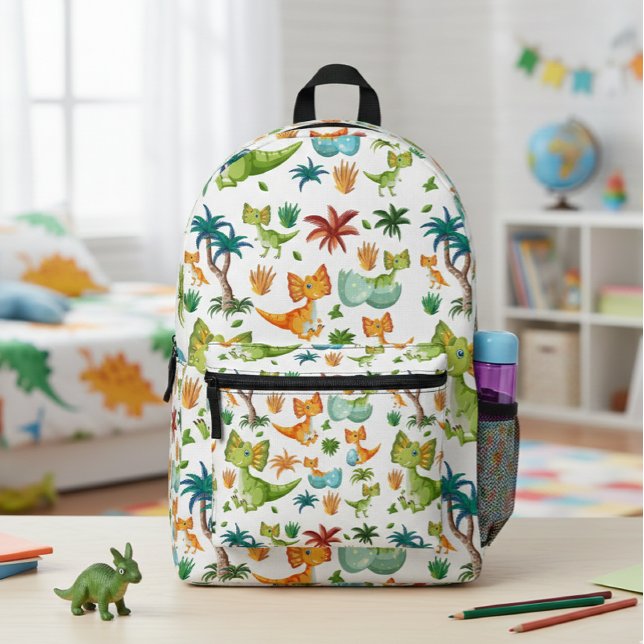 Dinosaur backpack for kids, backpack with dinosaur bedruckter rucksack (Von Creator hochgeladen)