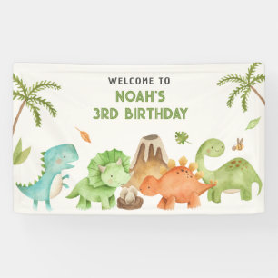 Dinosaur Bannières fond Enfants Garçon fête d'anni