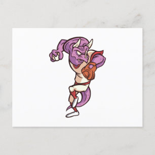 Dinosaur-Baseball Postkarte