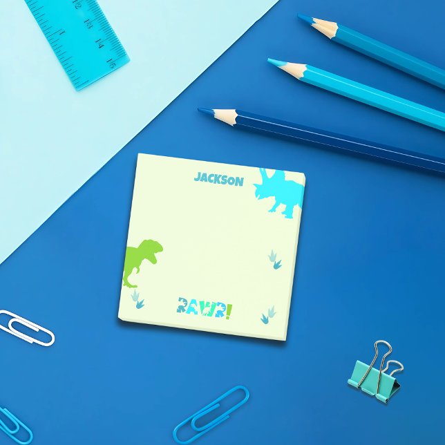 Dinosaur Benutzerdefinierter Name oder Text Post-it Klebezettel (Von Creator hochgeladen)