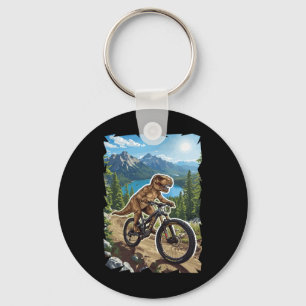 Dinosaur-Bergbiken auf Waldwegen  Schlüsselanhänger