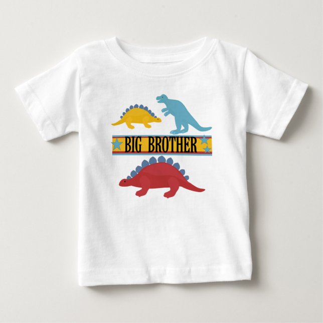 Dinosaur Big Brother Baby T-shirt (Vorderseite)