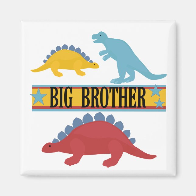Dinosaur Big Brother Magnet (Vorne)