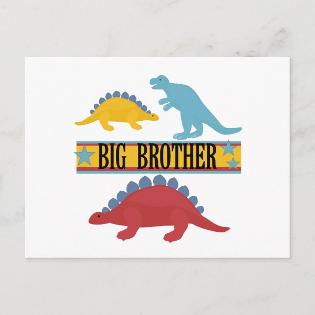 Dinosaur Big Brother Postkarte (Vorderseite)