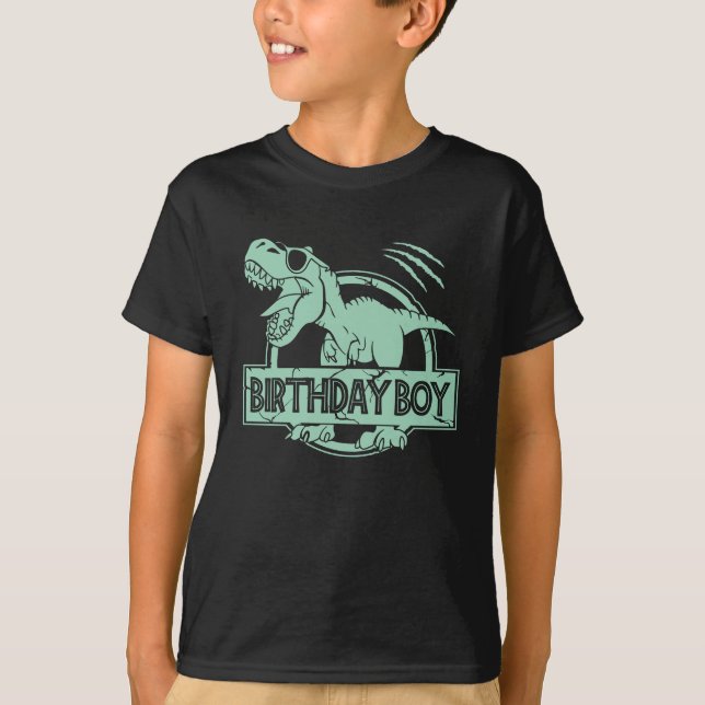 Dinosaur Birthday Boy T-Shirt (Vorderseite)