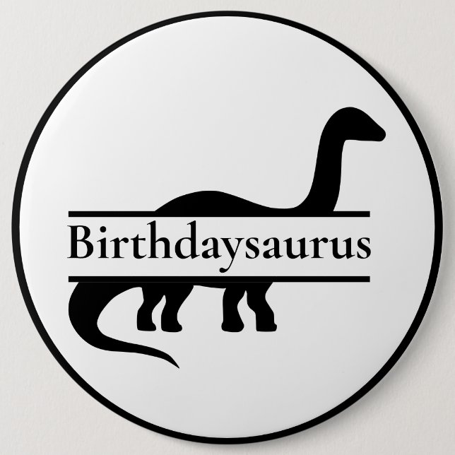 Dinosaur Birthday Button (Vorderseite)