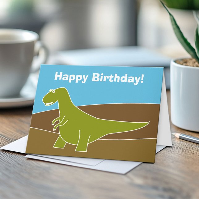 Dinosaur Birthday Card Karte (Custom Greeting Card)