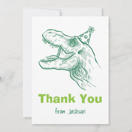 Dinosaur Birthday Danke, Card Dankeskarte