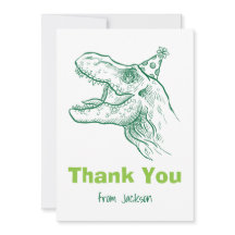 Dinosaur Birthday Danke, Card