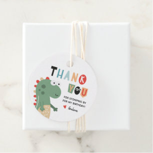 Dinosaur Birthday Danke Geschenkanhänger