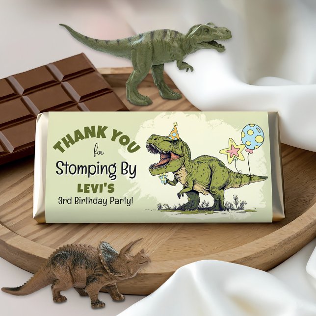Dinosaur Birthday DIY Chocolate Bar Favor Wrapper (Von Creator hochgeladen)