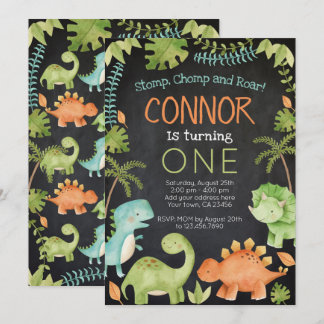 Dinosaur Birthday Einladung