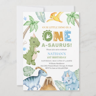 Dinosaur Birthday Einladung