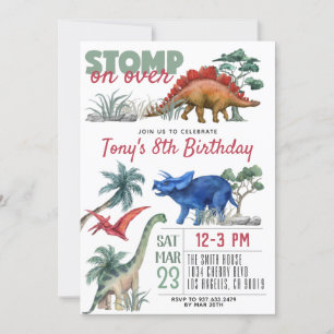 Dinosaur Birthday Einladung