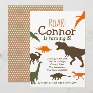Dinosaur Birthday Einladung