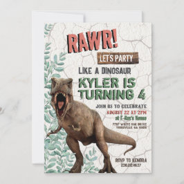 Dinosaur Birthday Einladung