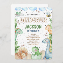 Dinosaur Birthday Einladung