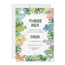 Dinosaur Birthday Einladung