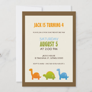 Dinosaur Birthday Einladung
