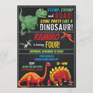 Dinosaur Birthday Einladung