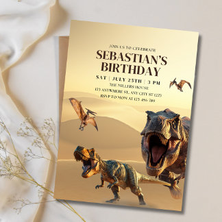 Dinosaur Birthday Einladung, T Rex Dino Geburtstag Einladung