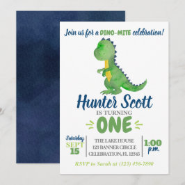 Dinosaur Birthday Einladung - T-Rex Einladung