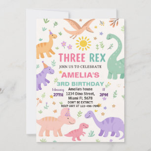 Dinosaur Birthday Einladungen