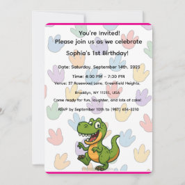 Dinosaur Birthday Einladungskarte