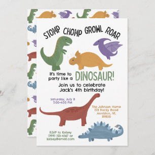 Dinosaur Birthday Invitation