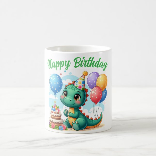 Dinosaur Birthday Mug Kaffeetasse (Mittel)