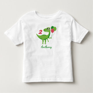 Dinosaur Birthday Name Age Kids Shirt