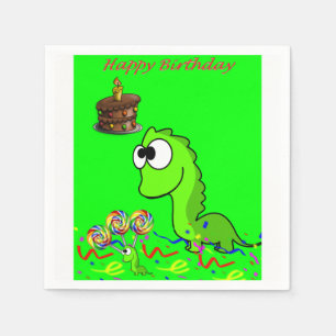 Dinosaur Birthday Paper Napkins Serviette