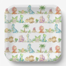 Dinosaur Birthday Party Baby Dusche Pappteller