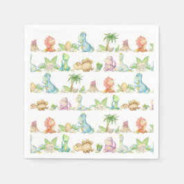 Dinosaur Birthday Party Baby Dusche Wasserfarbe Serviette