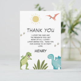Dinosaur Birthday Party Dankeskarte
