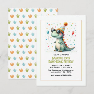 Dinosaur Birthday Party Einladung