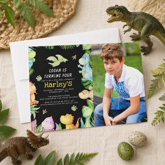 Dinosaur Birthday Party Einladung