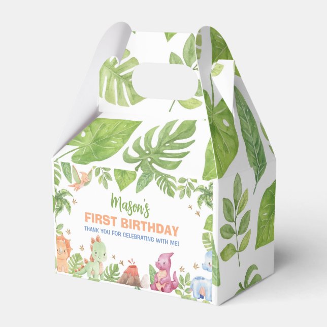 Dinosaur Birthday Party Geschenkschachtel (Vorderseite)