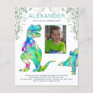Dinosaur Birthday Party Haushalt Einladung Flyer