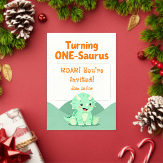 Dinosaur Birthday Party Invitation Acryleinladungen