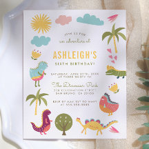 Dinosaur Birthday Party | Junge oder Mädchen Gebur