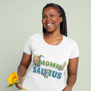 Dinosaur Birthday Party Mommy Saurus Niedlich Moth T-Shirt