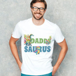 Dinosaur Birthday Party Niedlich Daddy Saurus Vate T-Shirt