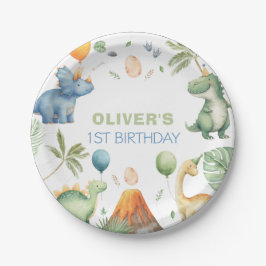 Dinosaur Birthday Party Paper Plates Pappteller