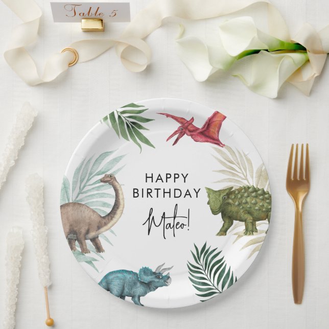 Dinosaur Birthday Party Paper Teller (Hochzeit)