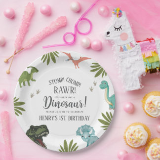 Dinosaur Birthday Party Pappteller