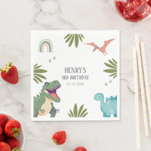 Dinosaur Birthday Party Serviette