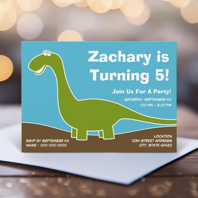 Dinosaur Birthday Party Thema Einladung (Unique Photo Card)