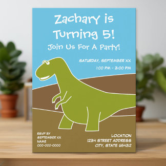 Dinosaur Birthday Party Thema Einladung