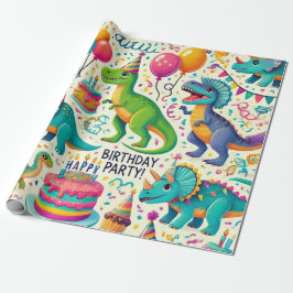 Dinosaur Birthday Party Wrapping Paper Geschenkpapier
